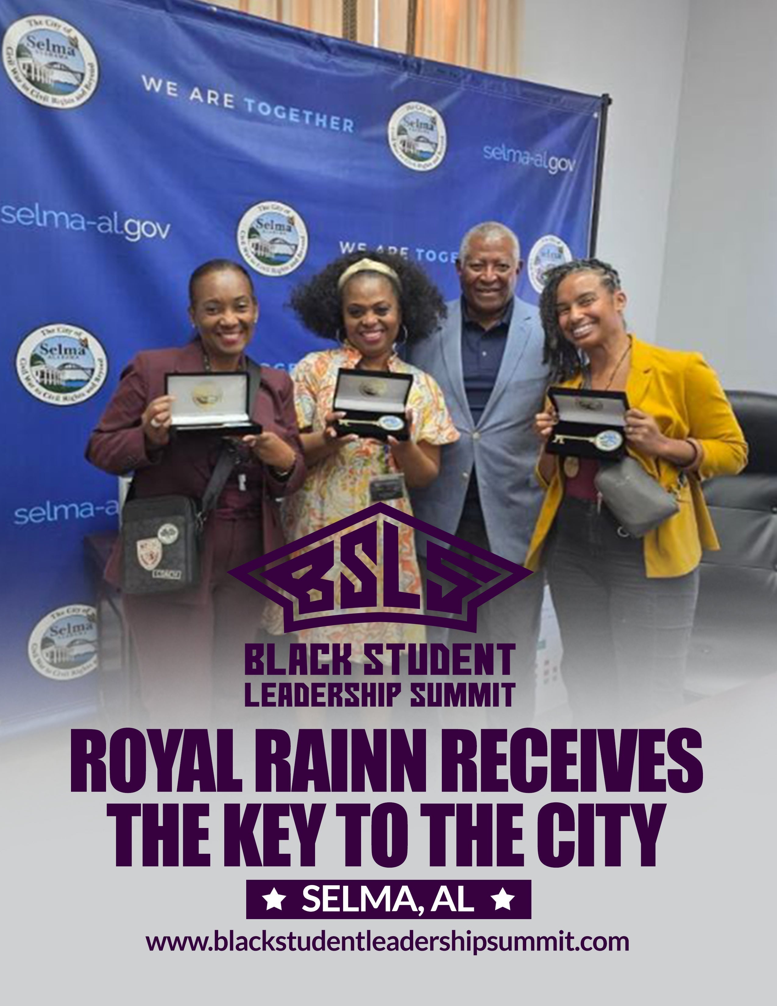 Pictured (left): Dr. Dina Anderson, Valerie Shaw, James Perkins, Jr., and Dr. Dominica McBride 